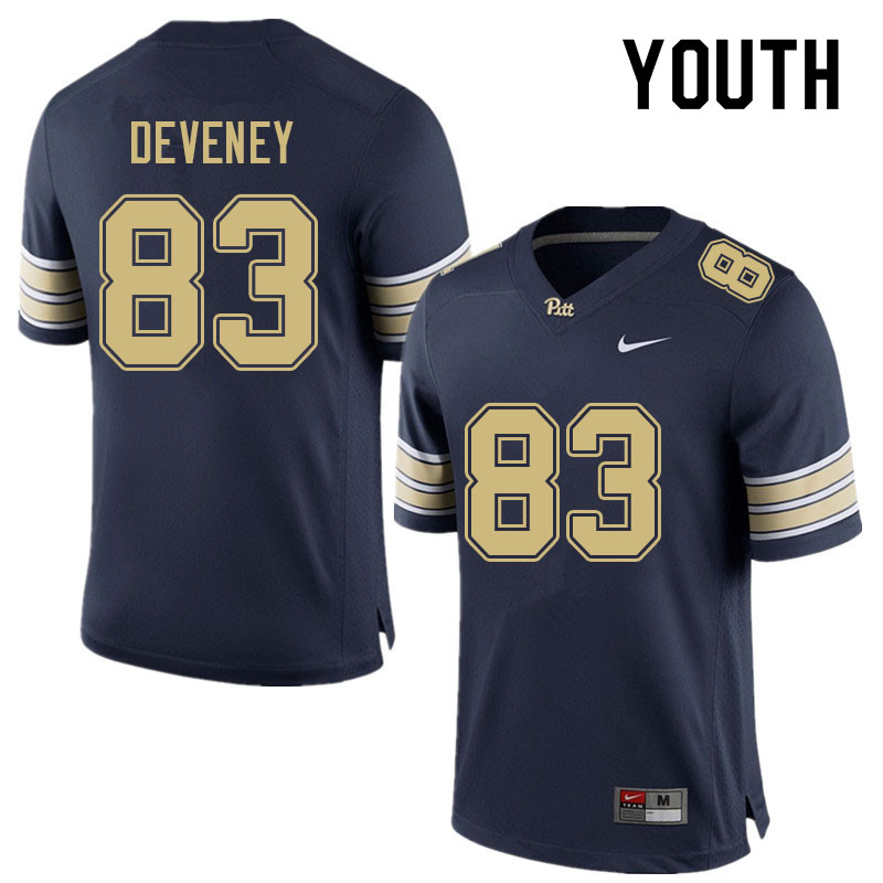 Youth #83 Dylan Deveney Pitt Panthers College Football Jerseys Sale-Navy